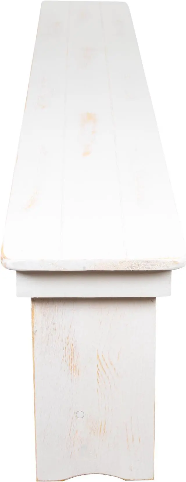 Alt view image 7 of 20 - HERCULES Series 8' x 12" Antique Rustic Solid White Pine Folding Farm Bench with 3 Legs