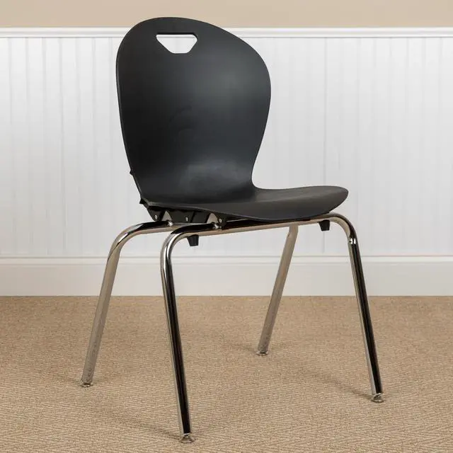Main image of Advantage Titan Black Student Stack School Chair - 18-inch