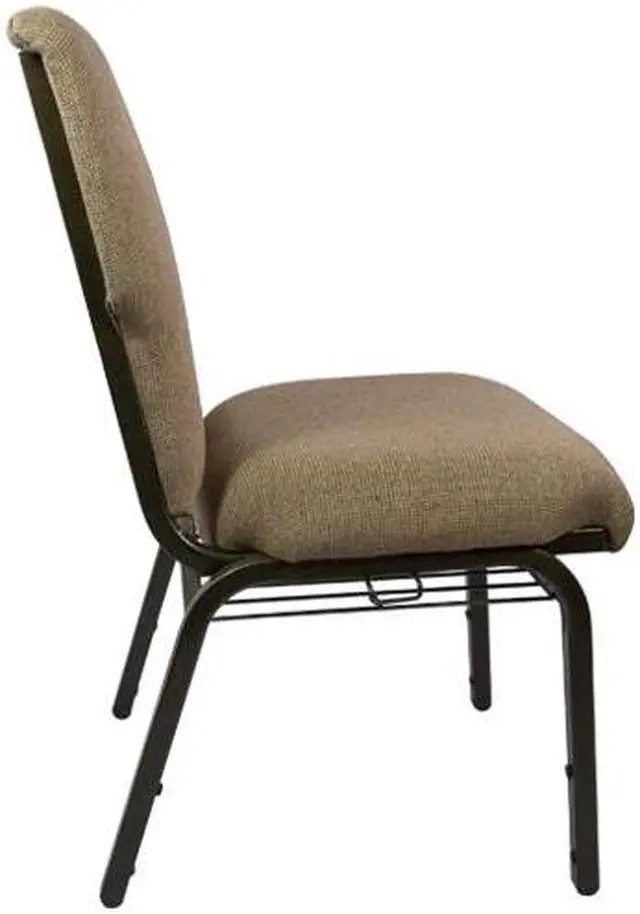 Alt view image 3 of 15 - Advantage Mixed Tan Discount Church Chair - 21 in. Wide