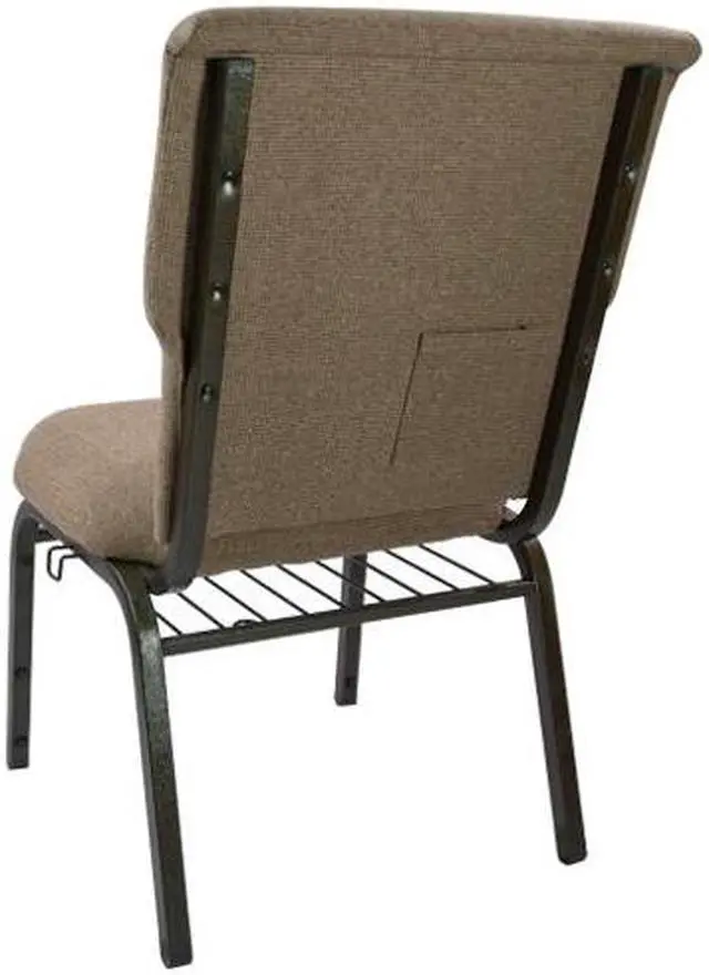 Alt view image 2 of 15 - Advantage Mixed Tan Discount Church Chair - 21 in. Wide