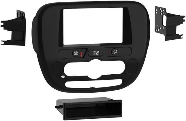 Alt view image 4 of 5 - Metra 99-7388HG Single or Double DIN Dash Kit for select 2014-2019 KIA Soul (w/ Factory Navigation)