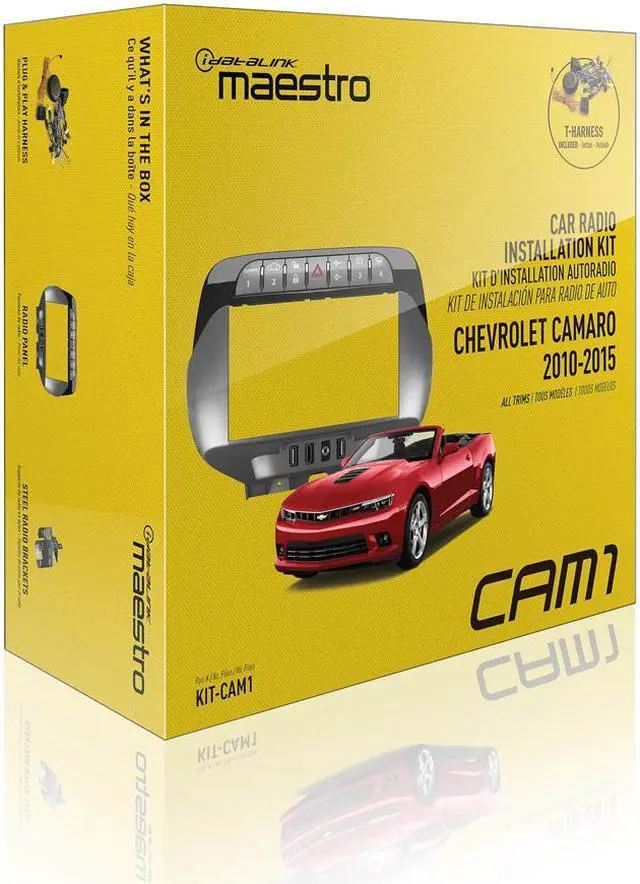 Alt view image 10 of 15 - iDatalink KIT-CAM1 Dash and Wiring Kit Install and connect an iDatalink-ready stereo and retain the steering wheel audio controls in select 2010-15 Chevrolet Camaro models (Gray/Black) iDatalink Item