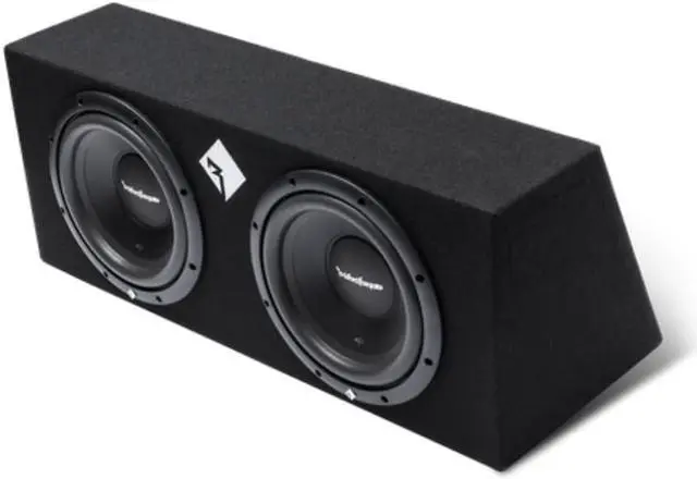 Alt view image 3 of 9 - Rockford Fosgate R2-2X12 12 Inch Loaded Subwoofer Enclosure 2 Ohm Impedance