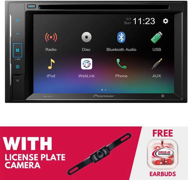 Main image of Pioneer AVH-241EX 6.2 Inch Digital Media & DVD Receiver w/ License Plate Camera