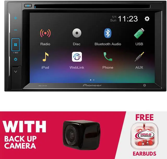 Main image of Pioneer AVH-241EX 6.2 Inch Digital Media and DVD Receiver with Backup Camera
