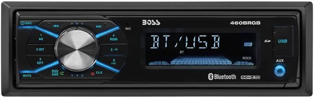 Alt view image 7 of 11 - Boss 460BRGB Single-DIN, MECH-LESS Multimedia Player (no CD/DVD) Detach Panel Bluetooth