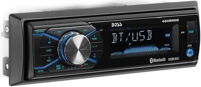 Alt view image 10 of 11 - Boss 460BRGB Single-DIN, MECH-LESS Multimedia Player (no CD/DVD) Detach Panel Bluetooth