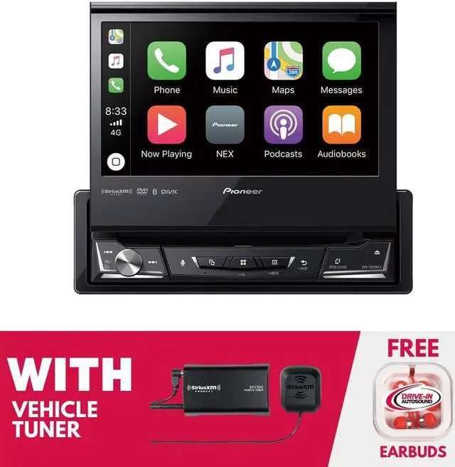 Alt view image 5 of 9 - Pioneer AVH-3500NEX 7" 1-DIN Multimedia DVD Receiver with Satellite Radio Tuner