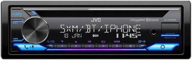 Alt view image 8 of 13 - JVC KD-T910BTS - CD Receiver featuring Bluetooth, Front USB, AUX, Amazon Alexa, SirusXM Ready