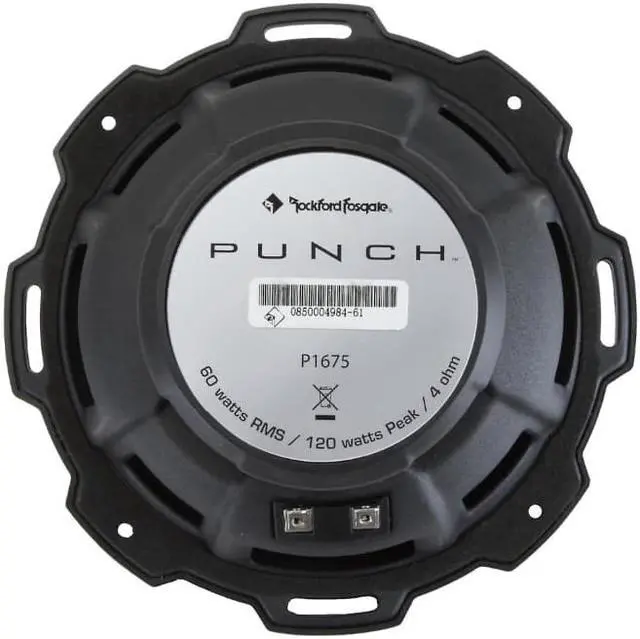 Alt view image 7 of 10 - Rockford Fosgate P1675 6.75" 120W 3 Way Car Coaxial Audio Speakers Stereo
