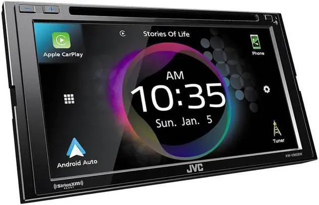 Alt view image 3 of 5 - JVC KW-V960BW 6.8" DVD Receiver & Apple CarPlay/Android Auto w/ Bullet Camera