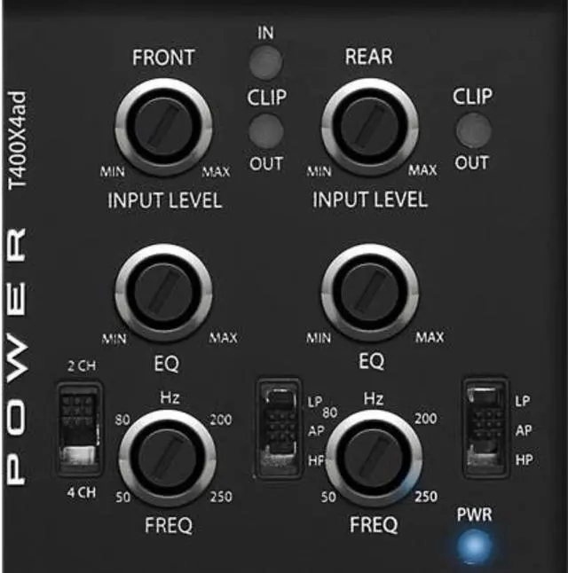 Alt view image 17 of 19 - Rockford Fosgate Power T400X4AD  Compact 4 Channel Amplifier 100 watts RMS x 4