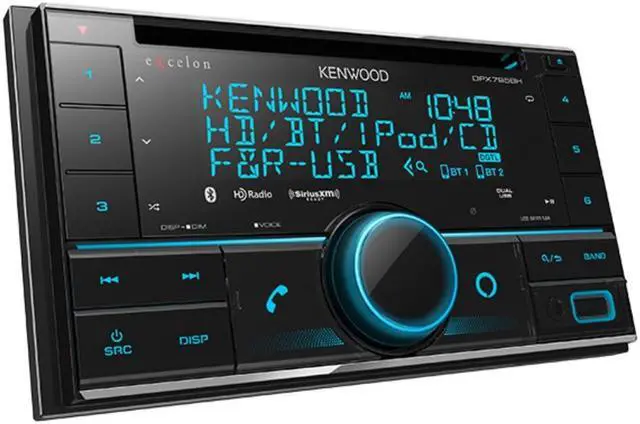 Alt view image 4 of 7 - Kenwood eXcelon DPX795BH Dual Din CD Receiver with Bluetooth & HD Radio