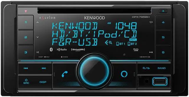 Alt view image 5 of 7 - Kenwood eXcelon DPX795BH Dual Din CD Receiver with Bluetooth & HD Radio