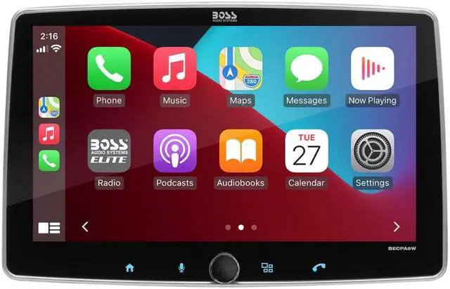Alt view image 9 of 11 - BOSS Audio Elite BECPA9W 9" Wireless Apple CarPlay/Android Auto 1-DIN Car Stereo