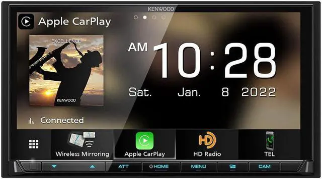 Alt view image 11 of 12 - Kenwood eXcelon DMX908S 7" Wireless Apple CarPlay/AA Receiver & DRV-N520 Camera