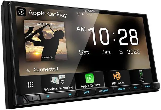 Alt view image 12 of 12 - Kenwood eXcelon DMX908S 7" Wireless Apple CarPlay/AA Receiver & DRV-N520 Camera