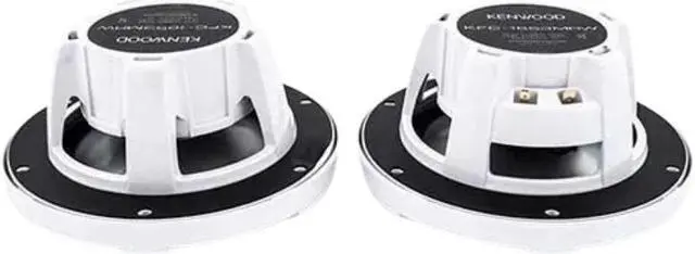 Alt view image 2 of 4 - Refurbished Kenwood KFC-1653MRW 6.5" 2-Way water-Resistant Marine Speakers w/ Grilles, White