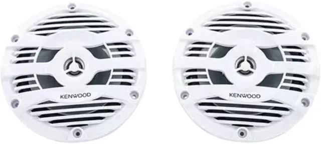 Alt view image 3 of 4 - Refurbished Kenwood KFC-1653MRW 6.5" 2-Way water-Resistant Marine Speakers w/ Grilles, White