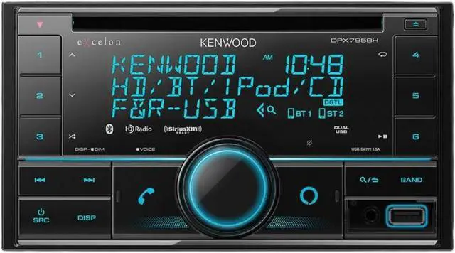 Alt view image 4 of 5 - Kenwood Excelon DPX795BH Dual Din CD Receiver with Bluetooth and SiriusXM Tuner