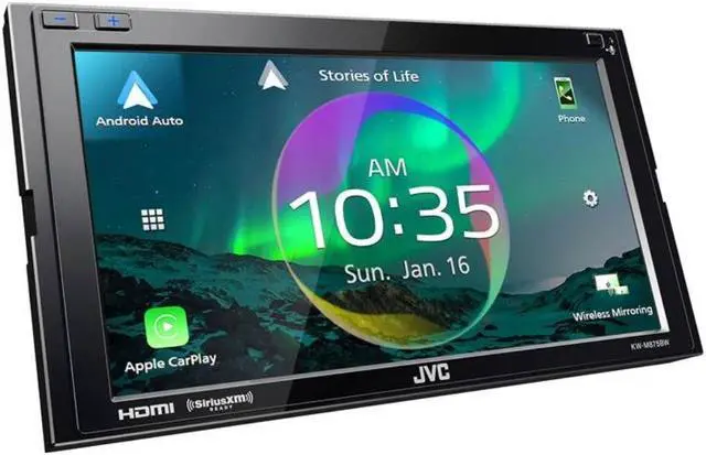 Alt view image 5 of 5 - JVC KW-M875BW 6.8" Digital Multimedia Receiver w/ Apple CarPlay & SiriusXM Tuner