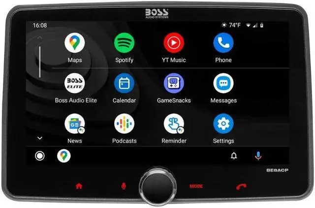 Alt view image 9 of 10 - BOSS Audio Systems Elite BE8ACP 1-DIN 8" Car Stereo, Apple CarPlay, Android Auto