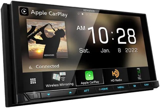 Alt view image 16 of 19 - KENWOOD DMX958XR EXCELON Reference 6.8" Full HD Capacitive Touchscreen Car Stereo Receiver, Wireless Apple Carplay/Android Auto, Bluetooth, AM/FM HD Radio, MP3 Player, USB Port, Double DIN, SiriusXM