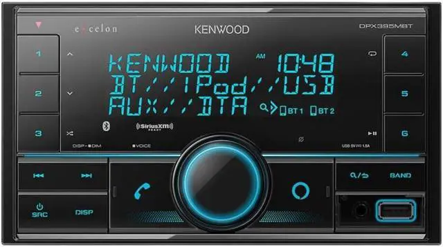 Alt view image 2 of 5 - Kenwood Excelon DPX395MBT Media Receiver (Does Not Play Discs) & SiriusXM Tuner
