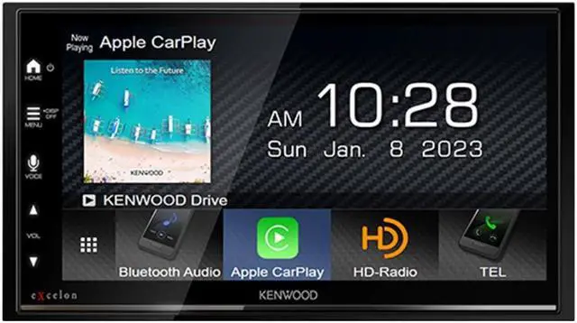 Alt view image 11 of 12 - Kenwood eXcelon DMX809S 2-DIN Stereo, Wireless Apple CarPlay/AA & SiriusXM Tuner