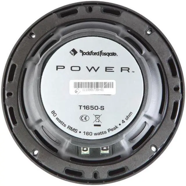 Alt view image 9 of 11 - Rockford Fosgate T1650-S Power 160W Max 6.5 Inch 2 Way Euro Fit Component System