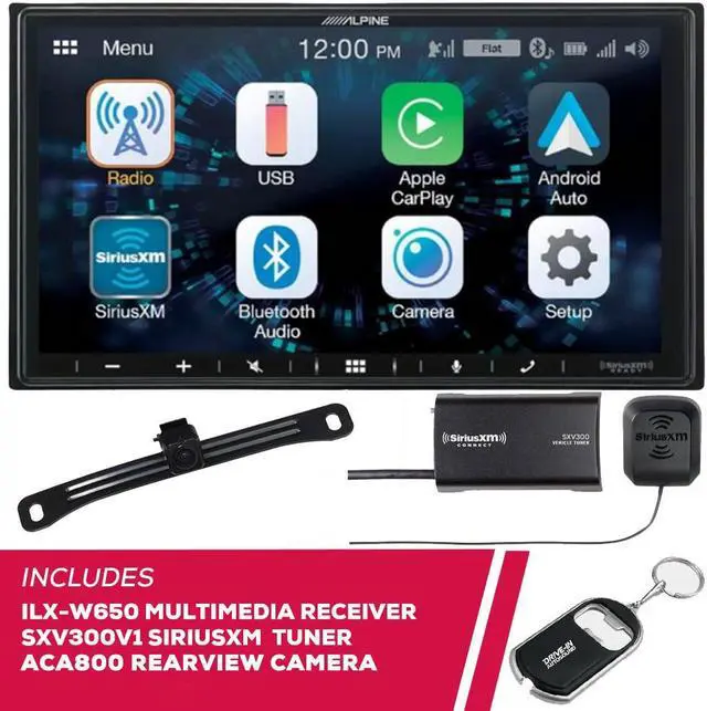 Main image of Alpine ILX-W650 7" Multimedia Receiver w/ Rear View Camera & SiriusXM Tuner