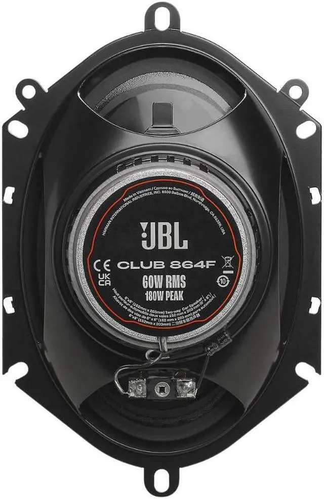 Alt view image 4 of 4 - JBL JBLSPKCB864F Club Series 6"x8" 60 Watts RMS 2-Way Car Audio Speakers