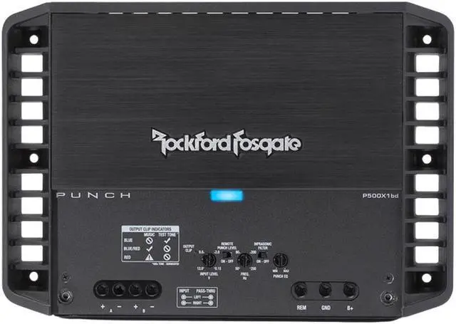 Alt view image 6 of 9 - Rockford Fosgate P500X1BD 500W Car Mono BD Audio Amplifier Power Amp Stereo