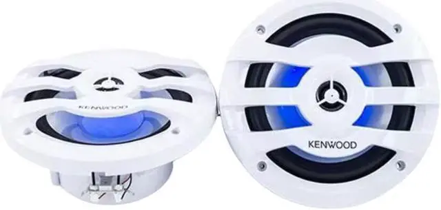 Alt view image 16 of 16 - Kenwood KFC1673MRWL 6 1/2 inch 2-way Marine Speakers w/ Grilles (Pair) - White