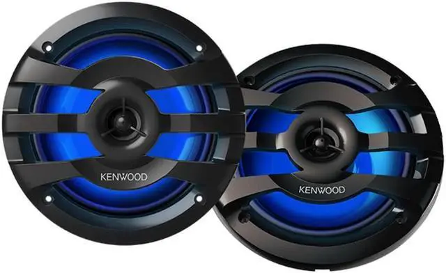 Alt view image 13 of 17 - KENWOOD KFC-1673MRBL 6.75" 2-Way Marine Speaker(Black) with RGB Lighting, Remote Control Included, 260 Max Power