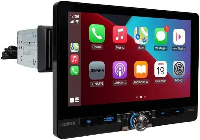 Alt view image 2 of 5 - Jensen CAR813 8" Single/Double DIN Multimedia Receiver w/ License Plate Camera