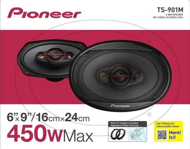 Alt view image 4 of 5 - Pioneer TS-901M 6"x9" 90 Watts RMS 4-Way Full Range Car Stereo Coaxial Speakers