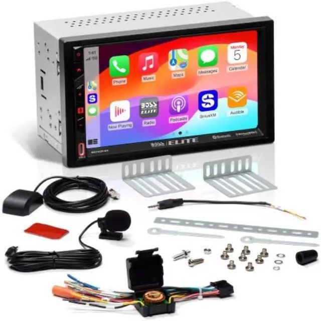 Alt view image 2 of 4 - Boss BE7ACP.WX 7" Double-DIN Multimedia Receiver w/ Apple CarPlay & Android Auto