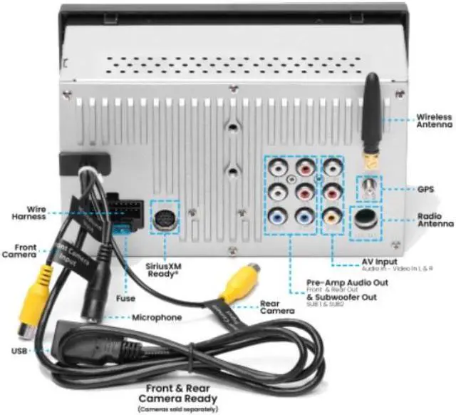 Alt view image 3 of 4 - Boss BE7ACP.WX 7" Double-DIN Multimedia Receiver w/ Apple CarPlay & Android Auto