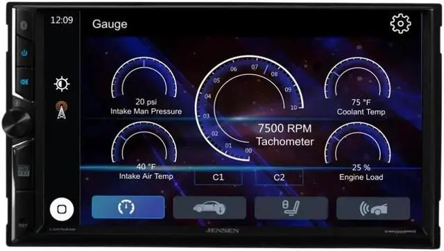 Alt view image 2 of 5 - Jensen CAR714MW 7" 2-DIN Multimedia Receiver W/ Bluetooth, CarPlay/Android Auto