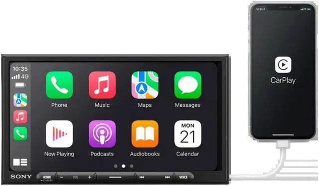 Alt view image 3 of 5 - Sony XAVAX3700 6.95" 2-DIN Digital Multimedia Receiver with CarPlay, Bluetooth