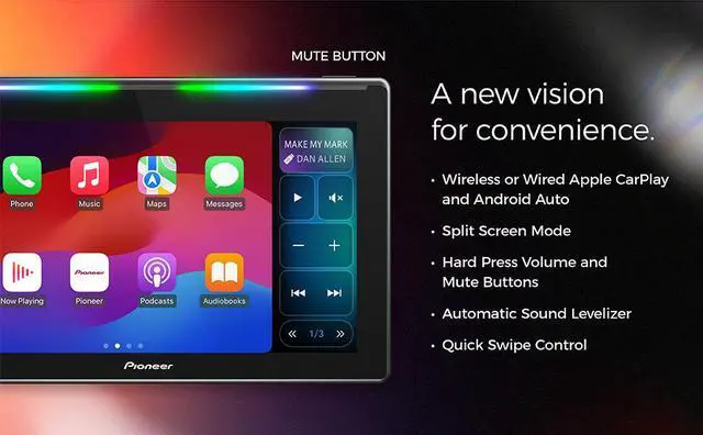 Alt view image 4 of 5 - Pioneer DMH-WT6000NEX 10.1" 1-DIN Multimedia Receiver with License Plate Camera