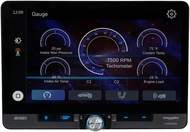Alt view image 2 of 11 - Jensen CAR140MW 10.1" Multimedia Receiver with Bluetooth, CarPlay/Android Auto