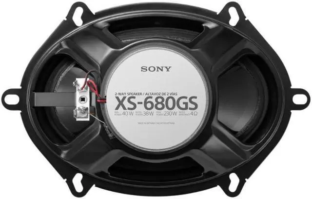 Alt view image 5 of 10 - Sony XS-680GS GS Series 6x8" 40-Watts RMS Power 4 Ohms 2-Way Coaxial Speakers