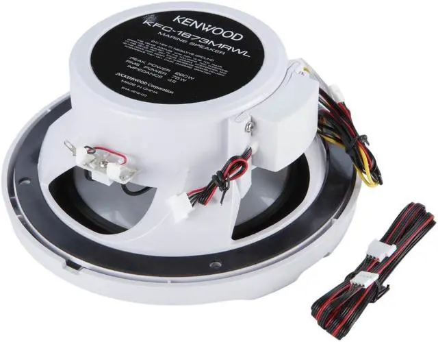 Main image of Kenwood KMR-M332BT Marine Digital Media Receiver & (2) KFC-1673MRWL 6.5" Speaker