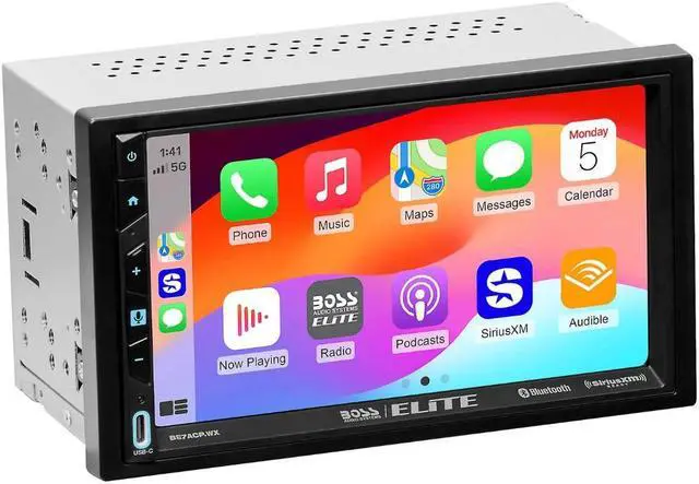 Alt view image 4 of 4 - Boss BE7ACP.WX 7" Double-DIN Multimedia Receiver w/ Apple CarPlay & Android Auto