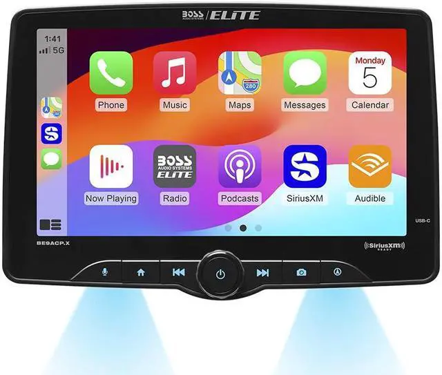 Alt view image 2 of 5 - BOSS BE9ACP.X Single-DIN 9" Digital Multimedia Receiver and Carplay/Android Auto