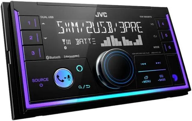 Alt view image 7 of 11 - JVC KW-X855BTS 2-DIN Digital Media Receiver featuring Bluetooth® / Front & Rear Dual USB / SiriusXM / Amazon Alexa / 13-Band EQ / Variable-Color Illumination /JVC Remote App Compatibility