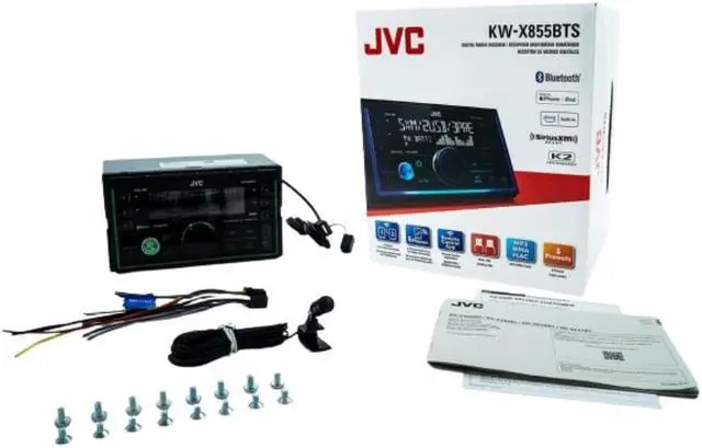 Alt view image 10 of 11 - JVC KW-X855BTS 2-DIN Digital Media Receiver featuring Bluetooth® / Front & Rear Dual USB / SiriusXM / Amazon Alexa / 13-Band EQ / Variable-Color Illumination /JVC Remote App Compatibility