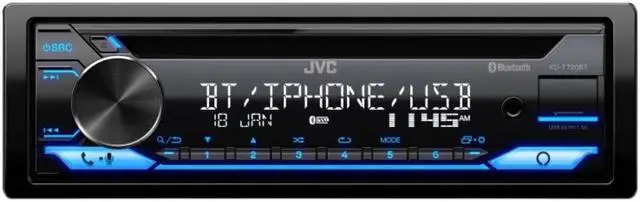 Alt view image 12 of 14 - JVC KD-X560BT 1-DIN Digital Media Receiver With Bluetooth, USB, 3" Display, & Coated PCB